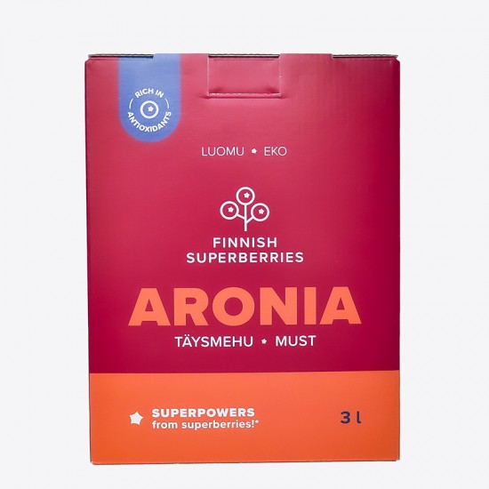 Finnish organic Aronia juice front